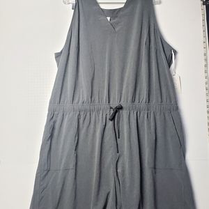 Stylus Dark Heather Grey Plus Size Romper